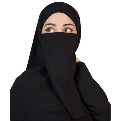 3 in 1 Chiffon Hijab Scarf Niqab Cap Set For Ladies & Women Fine Quality Trendy Traditional Islamic Daily Use