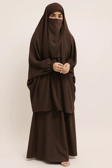 3 Pieces JILBAB - BROWN