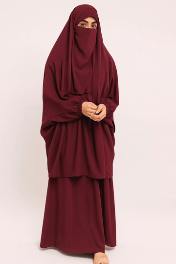 3 Pieces JILBAB - MAROON