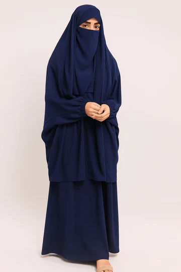 3 Pieces JILBAB - NAVY BLUE