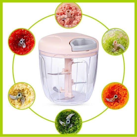 Speedy Manual Hand-Powered Food Chopper – Japanese Removable Blades | Speedy Chopper | 3.8 Cup | Non-Slip Base | Splash Resistant | Easy Clean