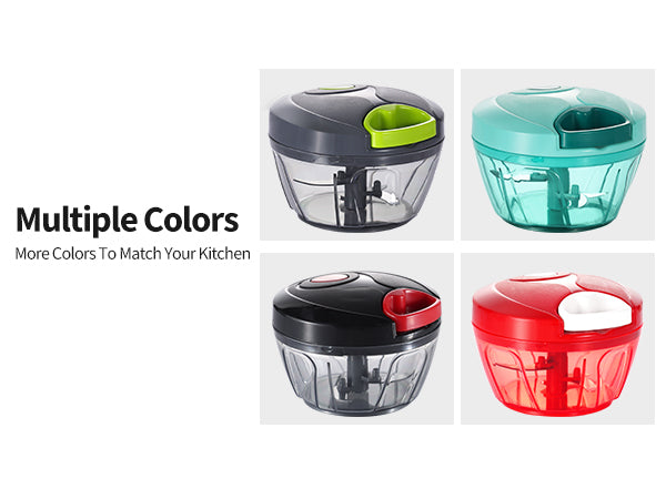 Speedy Manual Hand-Powered Food Chopper – Japanese Removable Blades | Speedy Chopper | 3.8 Cup | Non-Slip Base | Splash Resistant | Easy Clean