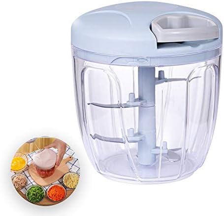 Speedy Manual Hand-Powered Food Chopper – Japanese Removable Blades | Speedy Chopper | 3.8 Cup | Non-Slip Base | Splash Resistant | Easy Clean