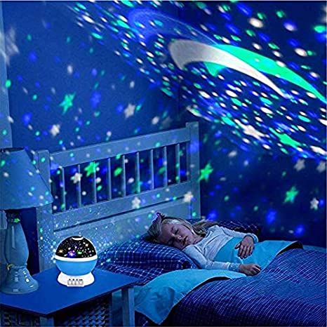 360° Rotating Starry Sky Projector | LED Baby Night Light for Kids & Adult Room