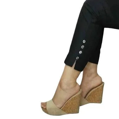 Cotton Trouser Cigarette Pants Leggings Shalwar Simple for Girls-Ladies-Women Straight Body Fit Enhance the look Fine Cotton Fabric Trendy Daily Use