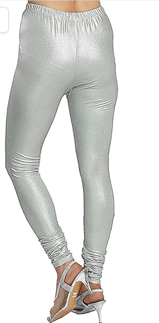 Girls Stretchable Shining Leggings Tights – Premium Golden & Silver Party Wear | Best Quality Formal Look