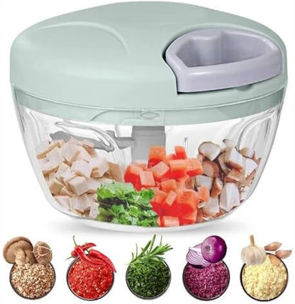 Speedy Manual Hand-Powered Food Chopper – Japanese Removable Blades | Speedy Chopper | 3.8 Cup | Non-Slip Base | Splash Resistant | Easy Clean