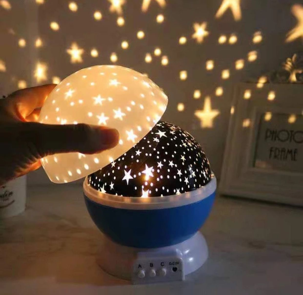 360° Rotating Starry Sky Projector | LED Baby Night Light for Kids & Adult Room