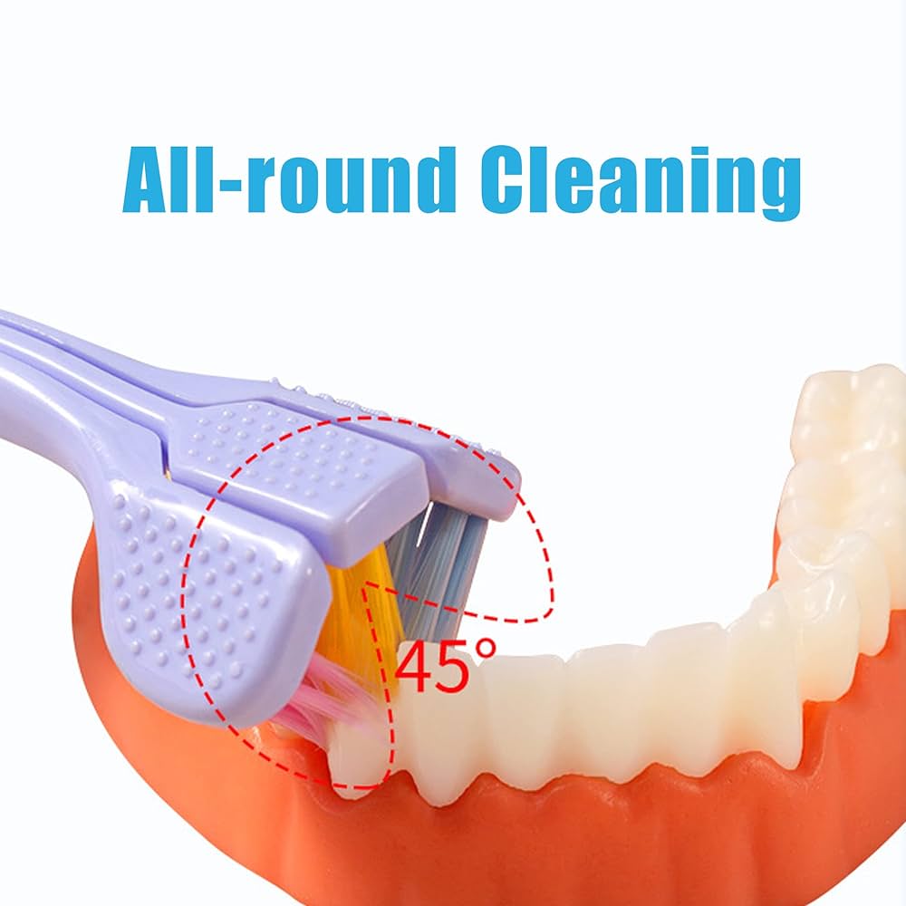 3-Sided Toothbrush for Complete Oral Care – 360° Deep Cleaning | Gentle Bristles | For Kids & Adults