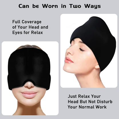 Migraine Relief Hat – Hot & Cold Therapy Ice Cap for Headache & Pain Relief