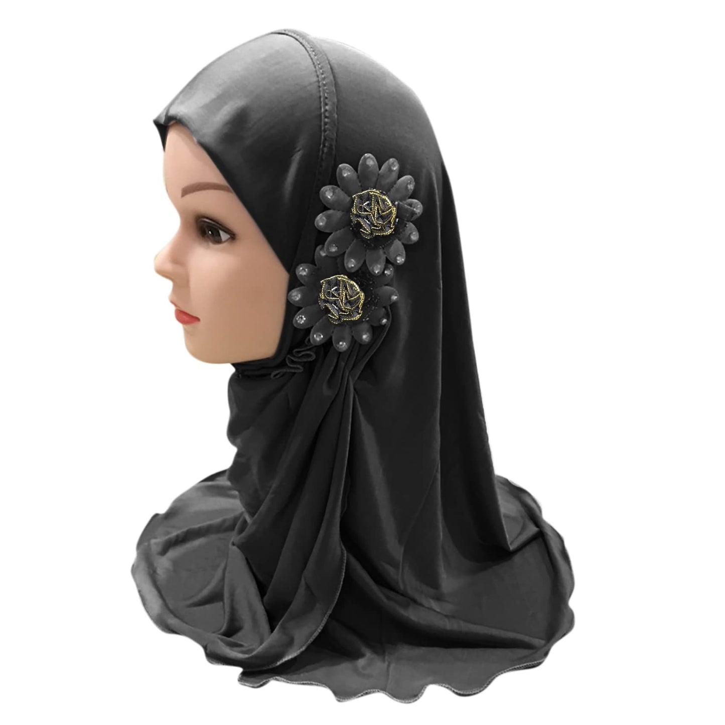 Kid's Islamic Headscarf Muslim Baby Scarfs Hijab Ready to Wear Prayer Makhna