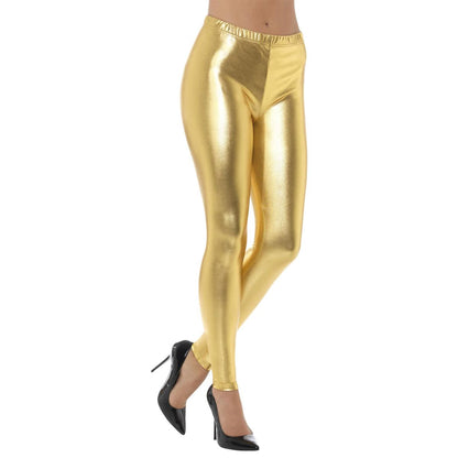 Girls Stretchable Shining Leggings Tights – Premium Golden & Silver Party Wear | Best Quality Formal Look
