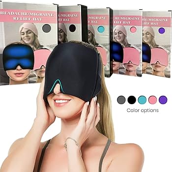 Migraine Relief Hat – Hot & Cold Therapy Ice Cap for Headache & Pain Relief