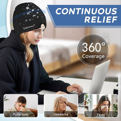 Migraine Relief Hat – Hot & Cold Therapy Ice Cap for Headache & Pain Relief
