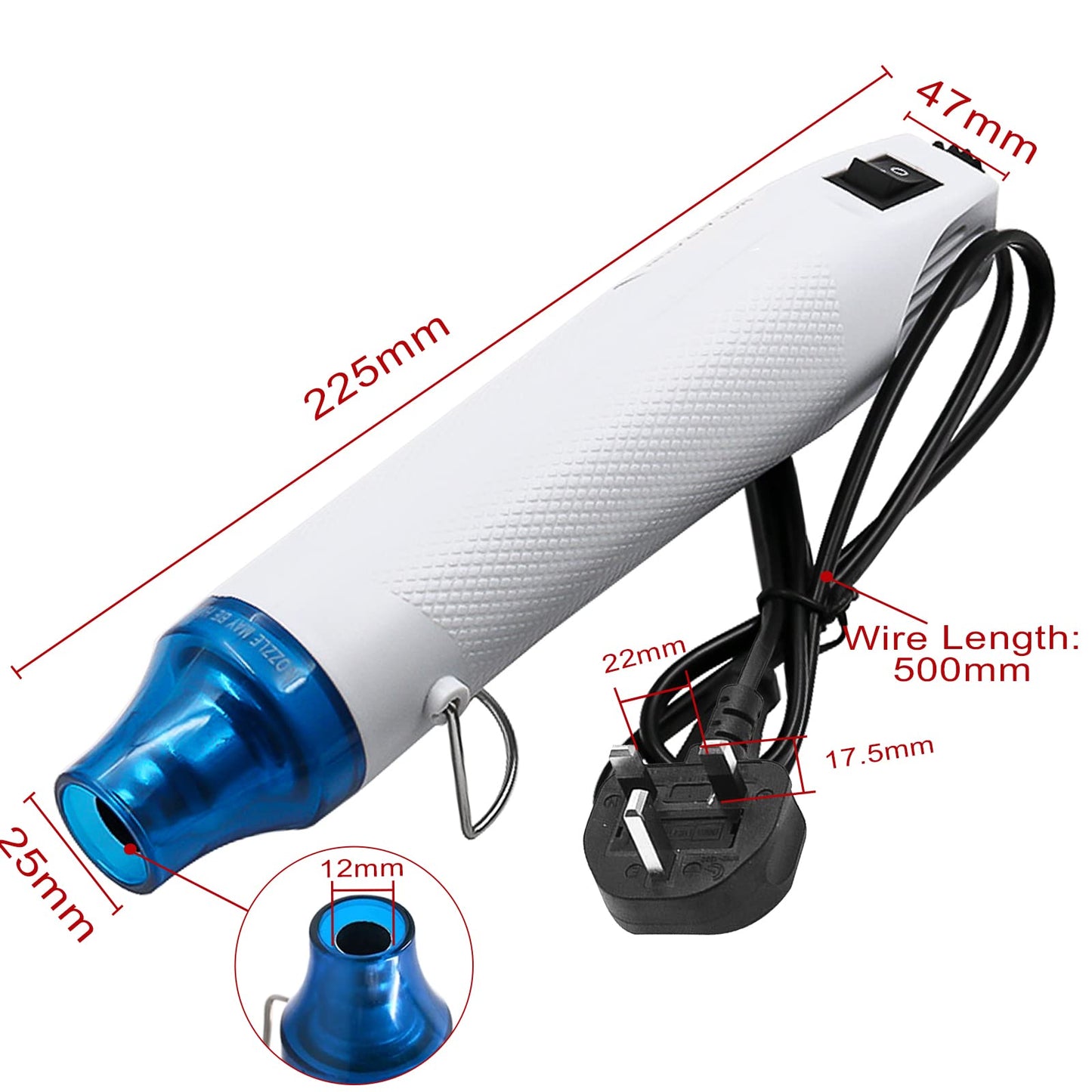 220V 300W New Hot Air Heat Gun - Handheld Mini Electric Heat Tool Sealer, Multi-Function