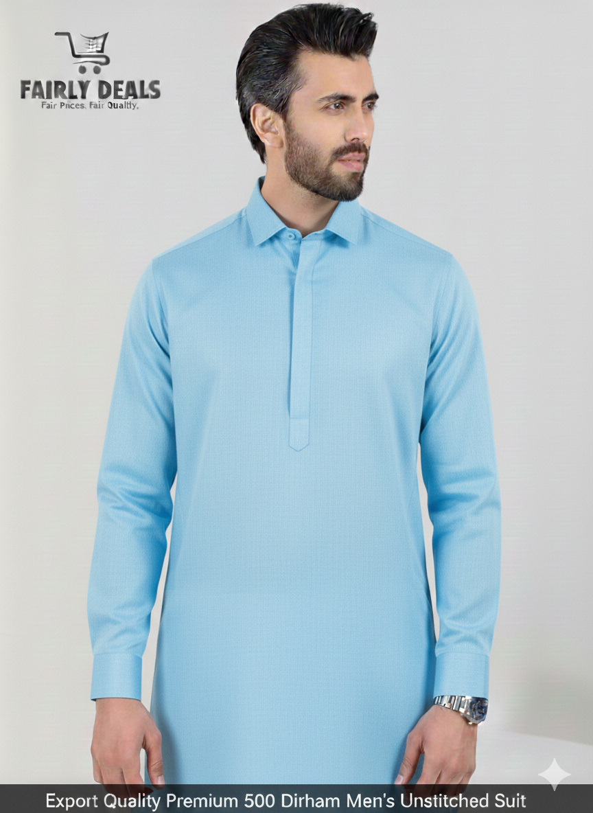Export Quality 500 Dirham Men’s Unstitched Suit Premium & Luxury