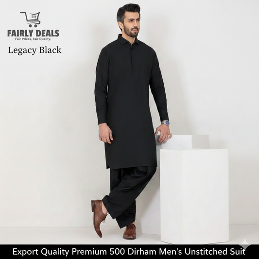 Export Quality 500 Dirham Men’s Unstitched Suit Premium & Luxury