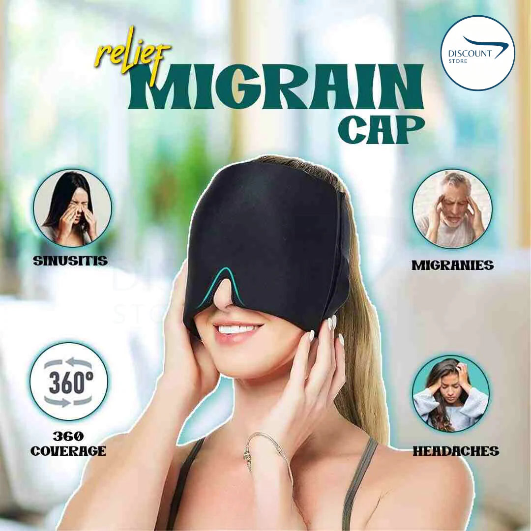 Migraine Relief Hat – Hot & Cold Therapy Ice Cap for Headache & Pain Relief