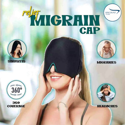 Migraine Relief Hat – Hot & Cold Therapy Ice Cap for Headache & Pain Relief