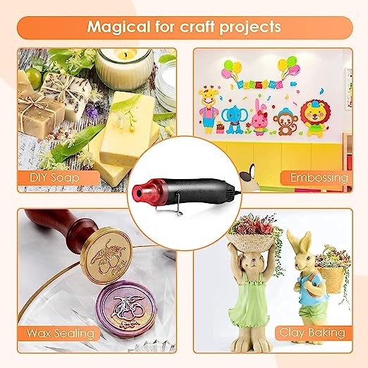 220V 300W New Hot Air Heat Gun - Handheld Mini Electric Heat Tool Sealer, Multi-Function