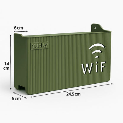 Wall Mounted WiFi Router Shelf – Cable Management Organizer | Modern Floating Storage Stand for Home & Office