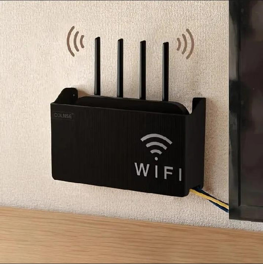 WiFi Router Holder Wall Mount | Single & Pack of 2 | White & Black Colors