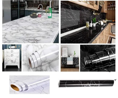 60×200cm Original Kitchen Marble Sheet – Waterproof PVC for Kitchen Counter & Cabinets