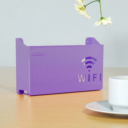 Wall Mounted WiFi Router Shelf – Cable Management Organizer | Modern Floating Storage Stand for Home & Office