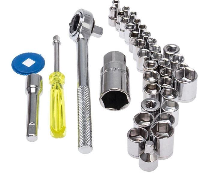 40 Pcs Socket Wrench Tool Set for Car & Bike – Complete Repair Kit