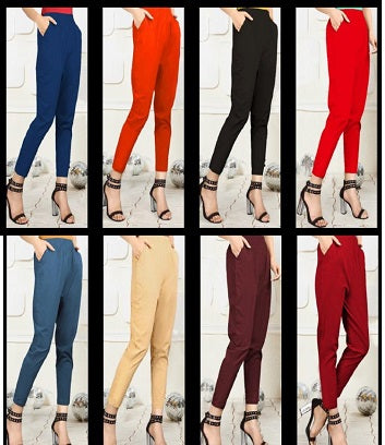 Cotton Trouser Cigarette Pants Leggings Shalwar Simple for Girls-Ladies-Women Straight Body Fit Enhance the look Fine Cotton Fabric Trendy Daily Use