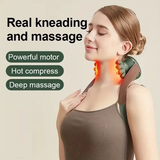 Versatile Simulated Human Hand Electric Massager for Neck & Shoulders – Wireless USB Rechargeable | Deep Relaxation & Pain Relief