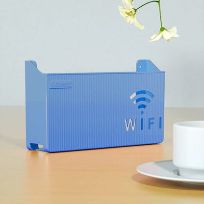 Wall Mounted WiFi Router Shelf – Cable Management Organizer | Modern Floating Storage Stand for Home & Office
