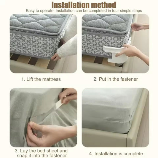 Bed Sheet Fasteners Clips – Anti-Slip Mattress Corner Sheet Holders (Set of 4)