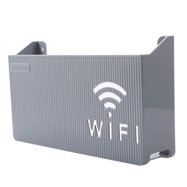 Wall Mounted WiFi Router Shelf – Cable Management Organizer | Modern Floating Storage Stand for Home & Office