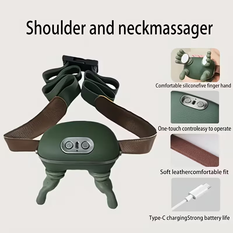 Versatile Simulated Human Hand Electric Massager for Neck & Shoulders – Wireless USB Rechargeable | Deep Relaxation & Pain Relief