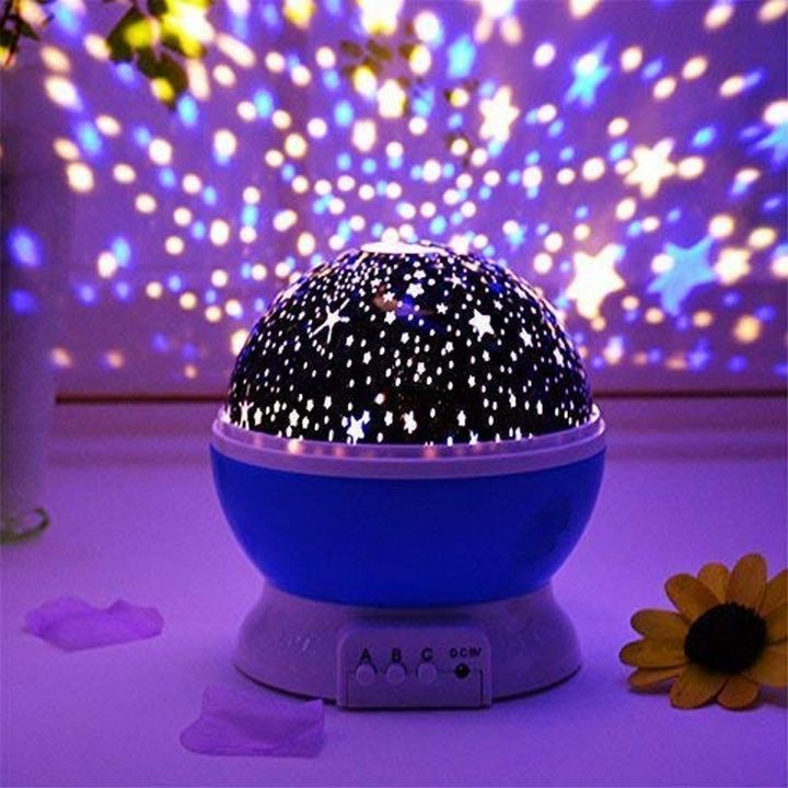 360° Rotating Starry Sky Projector | LED Baby Night Light for Kids & Adult Room