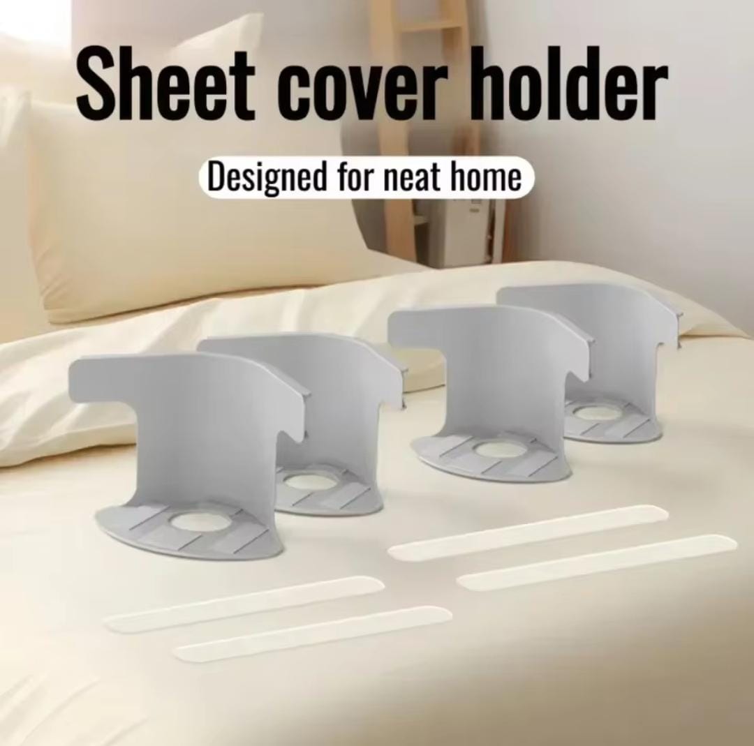 Bed Sheet Fasteners Clips – Anti-Slip Mattress Corner Sheet Holders (Set of 4)