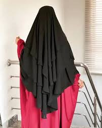 3 Layer Hijab Set Ready to Wear Khimar with Niqab