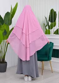 3 Layer Hijab Set Ready to Wear Khimar with Niqab
