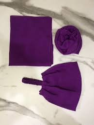 3 in 1 Chiffon Hijab Scarf Niqab Cap Set For Ladies & Women Fine Quality Trendy Traditional Islamic Daily Use