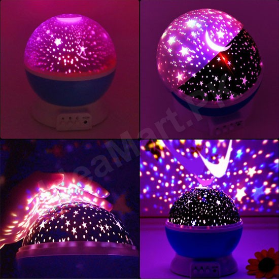 360° Rotating Starry Sky Projector | LED Baby Night Light for Kids & Adult Room