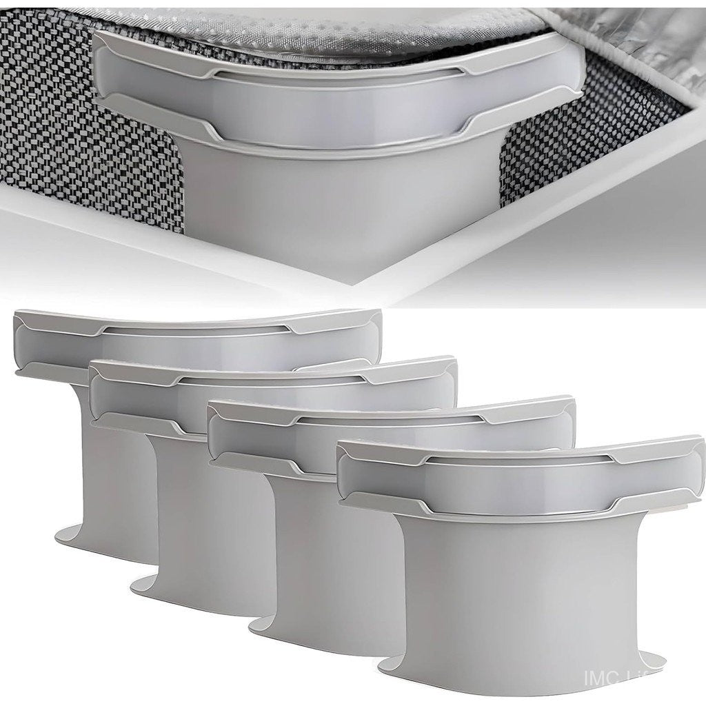 Bed Sheet Holder – Heavy Duty Adjustable Sheet Grippers for Mattress & Bedding (White)