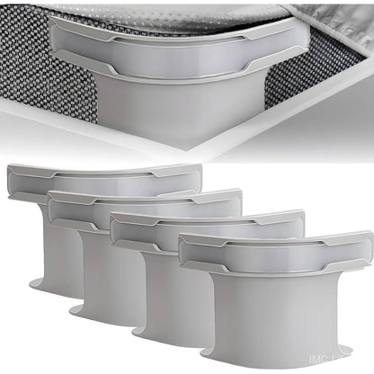 Bed Sheet Holder – Heavy Duty Adjustable Sheet Grippers for Mattress & Bedding (White)