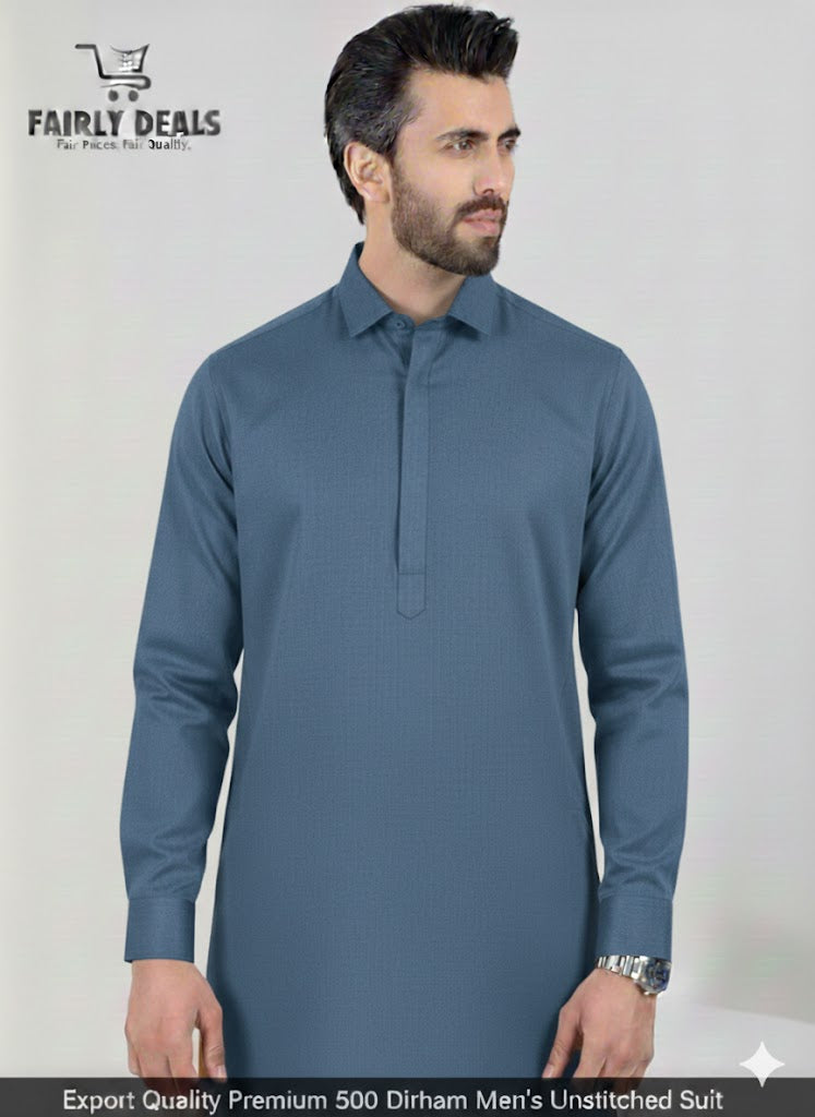 Export Quality 500 Dirham Men’s Unstitched Suit Premium & Luxury