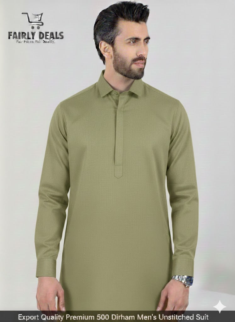 Export Quality 500 Dirham Men’s Unstitched Suit Premium & Luxury